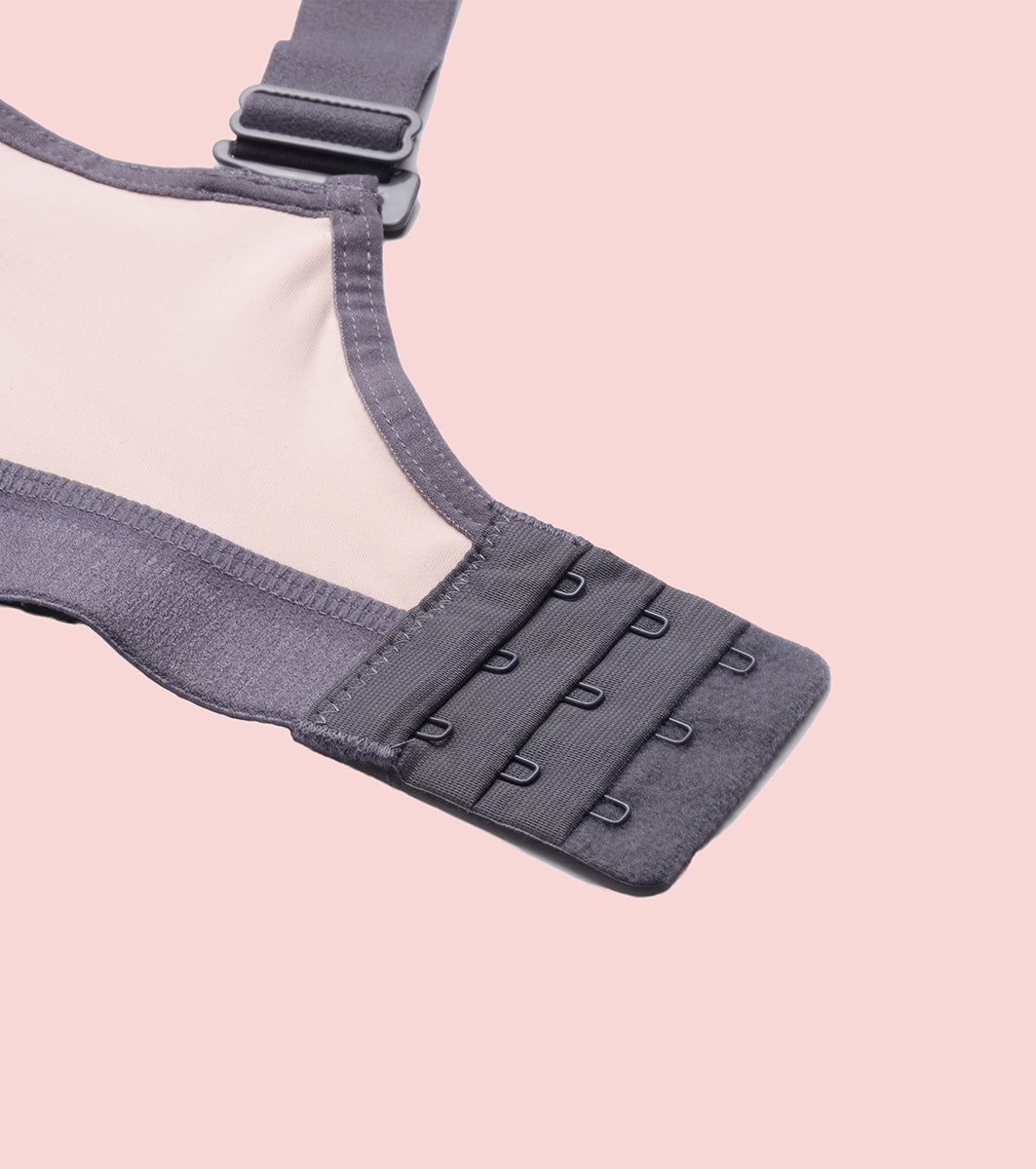 Enamor Innovations Y-panel Bounce Control, Agion Scent Protect ,Women's Sports Bra - High-Impact, Padded, Wirefree, Full Coverage - SB25 (Pearl)