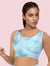 Enamor Cutaway Back Detail Quick Dry Printed Sports Bra - Removable Padding, Non-Wired, Medium Coverage - A204 (Galaxy Splatter Prt)
